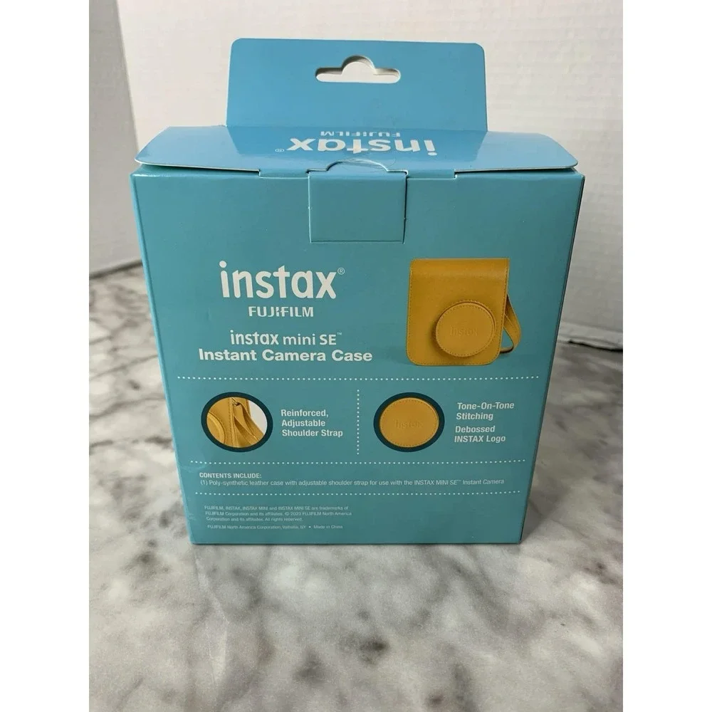 Fujifilm Instax Mini SE Instant Camera Case - Brown Leatherette